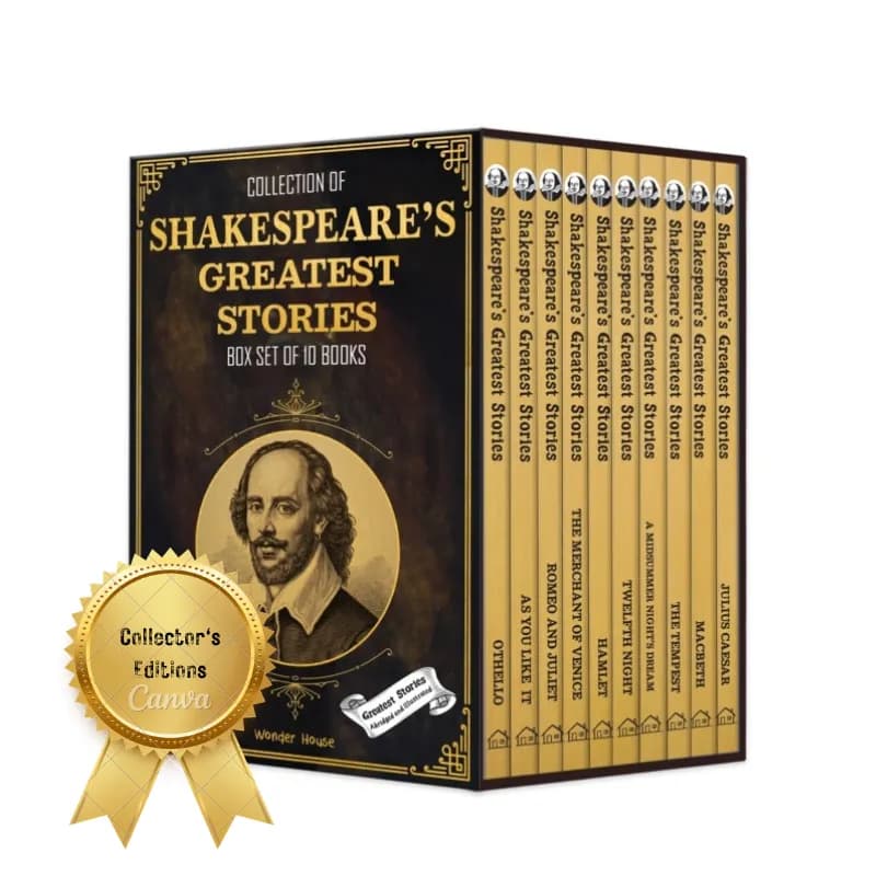 Collection of Shakespeare's Greatest Stories (Box Set of 10 Books) for Children